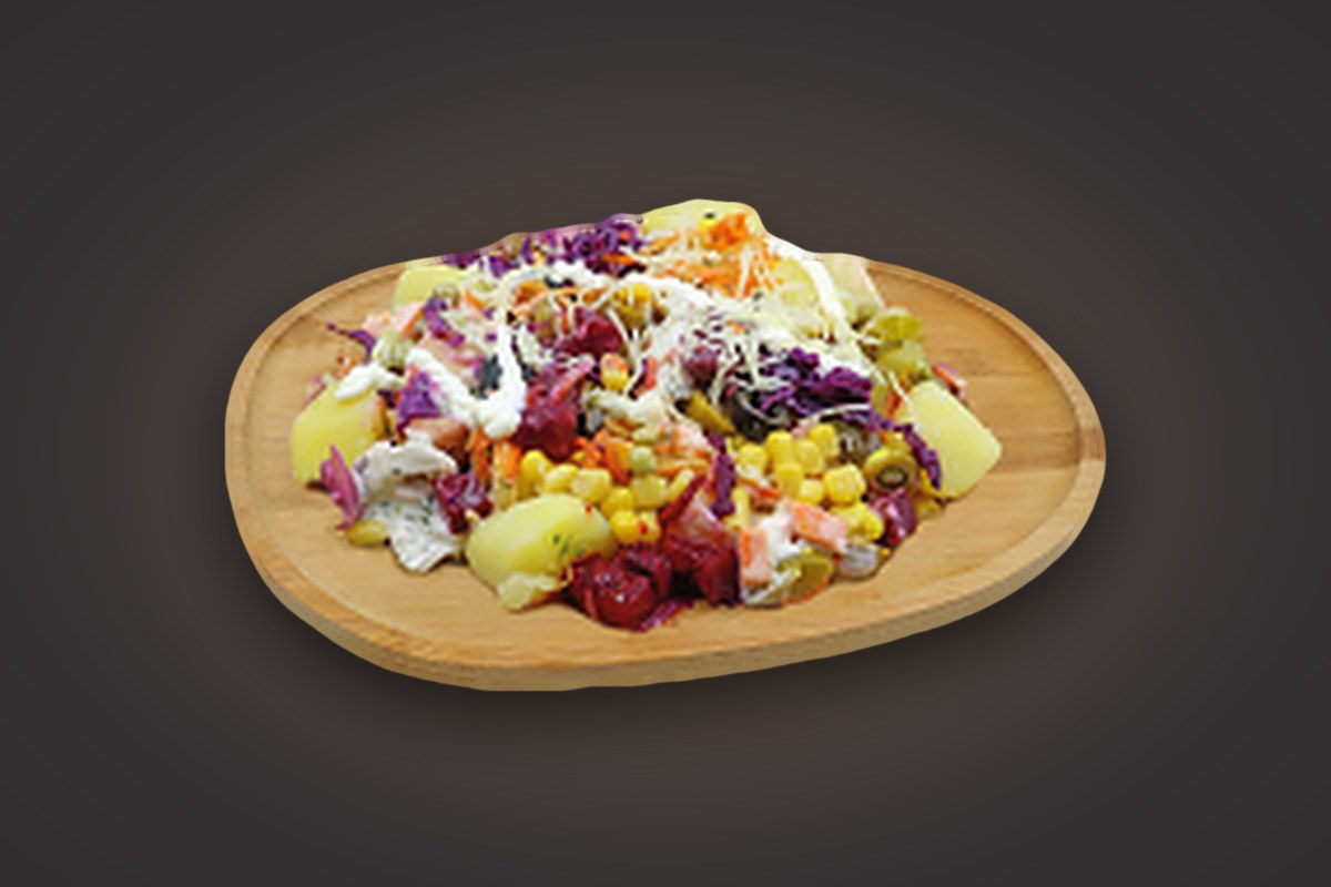 Kumpir plate — The kumpir without the skin — in chunks, to share or take away