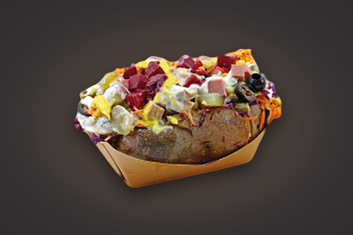 Kumpir — The house specialty — a big baked potato, loaded the way you like it